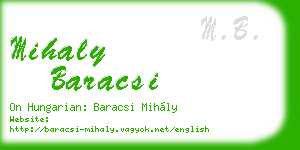 mihaly baracsi business card
