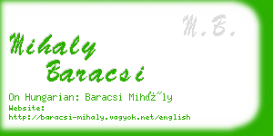 mihaly baracsi business card